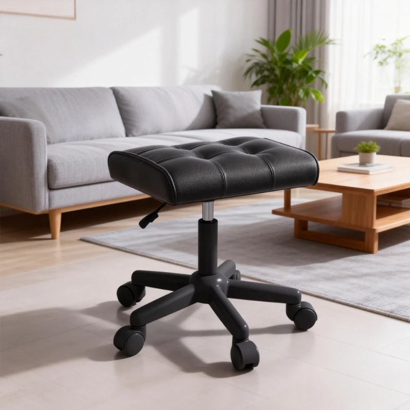 Footrest Under Desk - Poggiapiedi regolabile con ruote per sedia