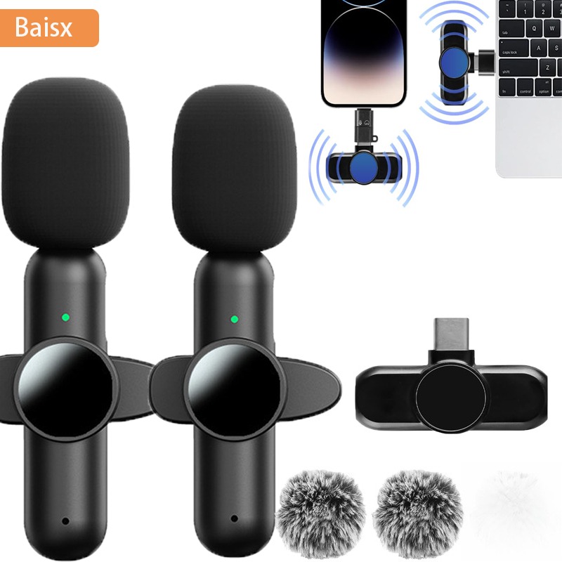 Streaming Mic Condenser - Microfono Lavalier Wireless per iPhone iPad,