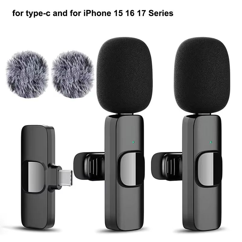 Streaming Mic Condenser - Microfono Lavalier Wireless per iPhone e
