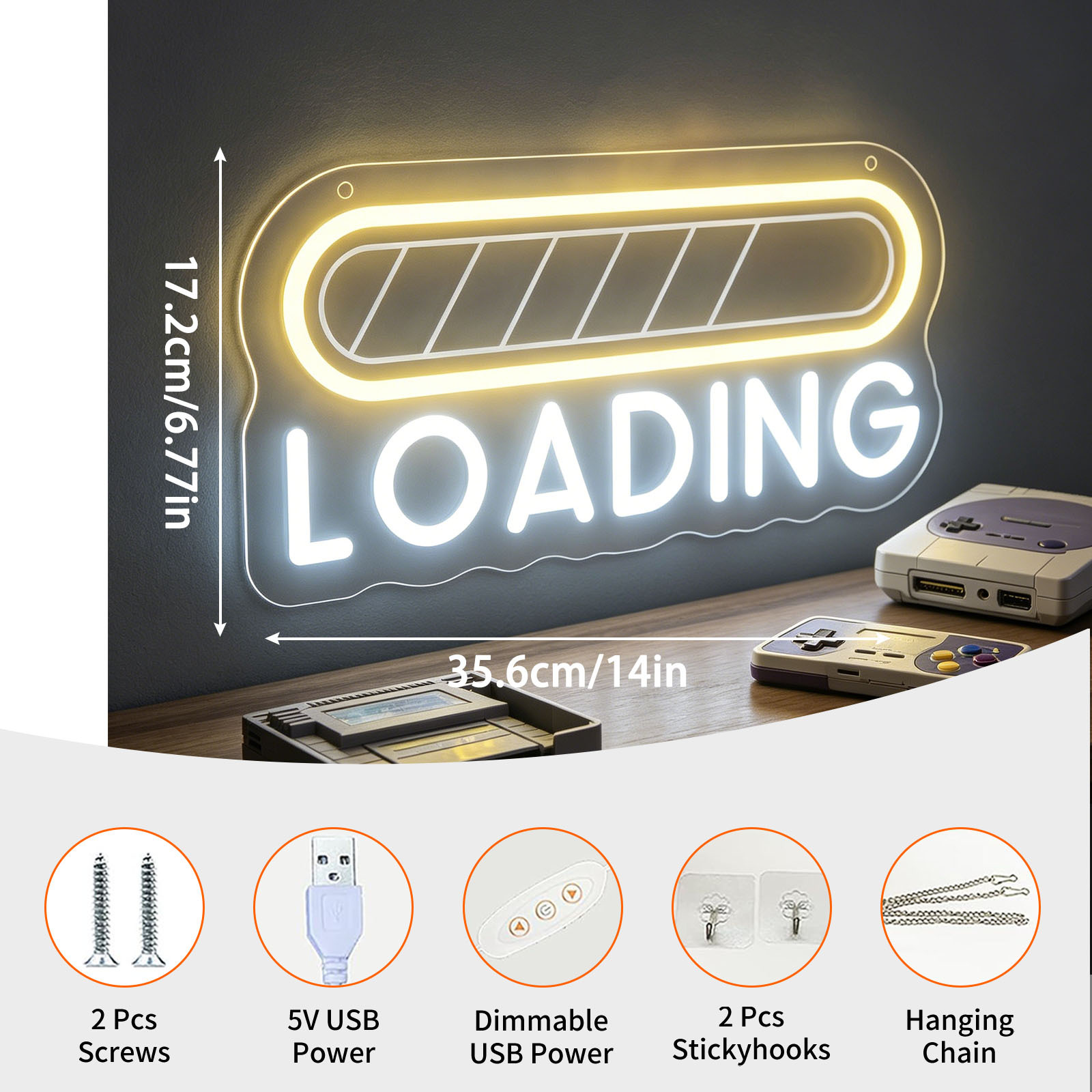 Insegna al Neon LED USB Dimmer - Esports Gaming Setup recensione e prezzo