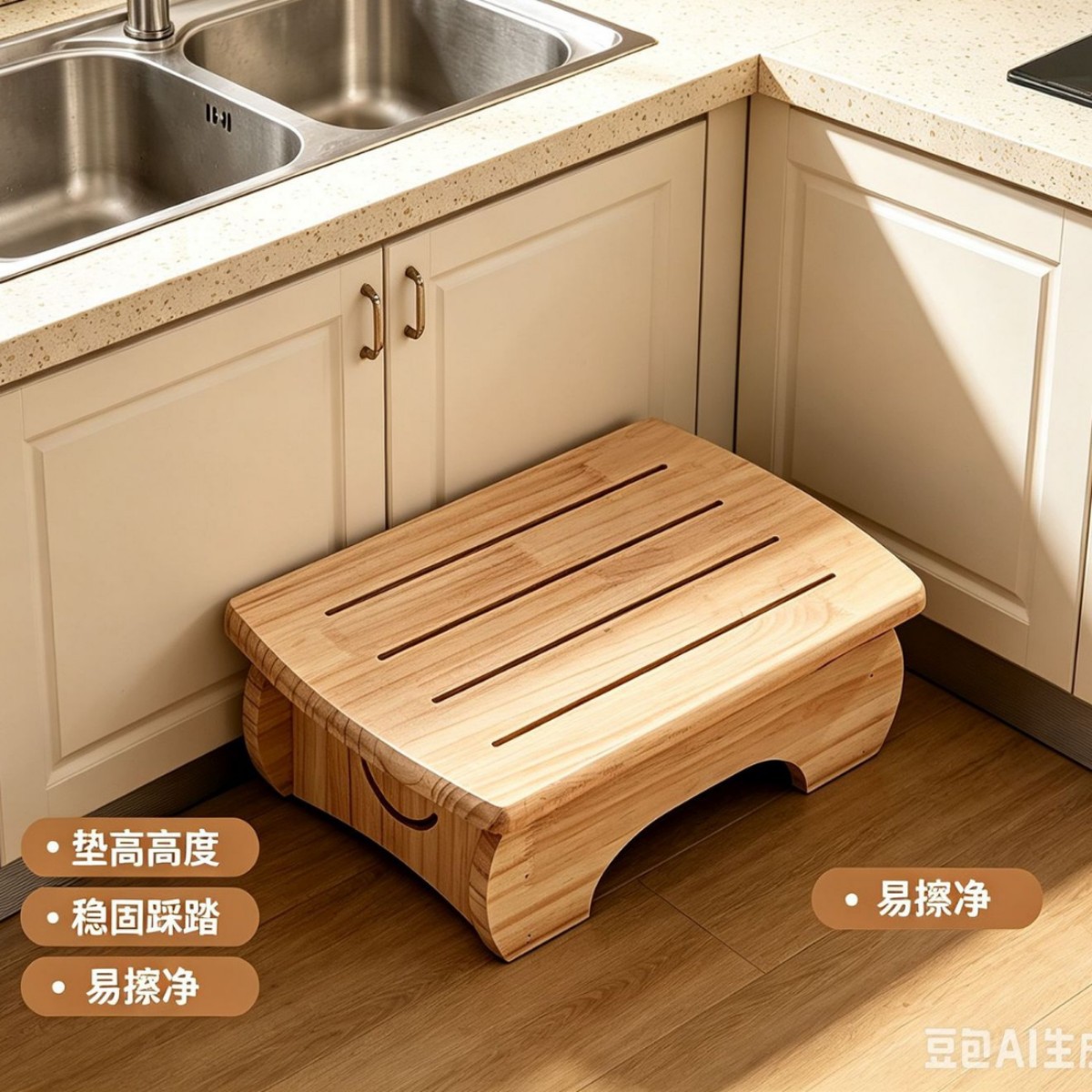 Sgabello in legno con poggiapi - Footrest Under Desk recensione e prezzo