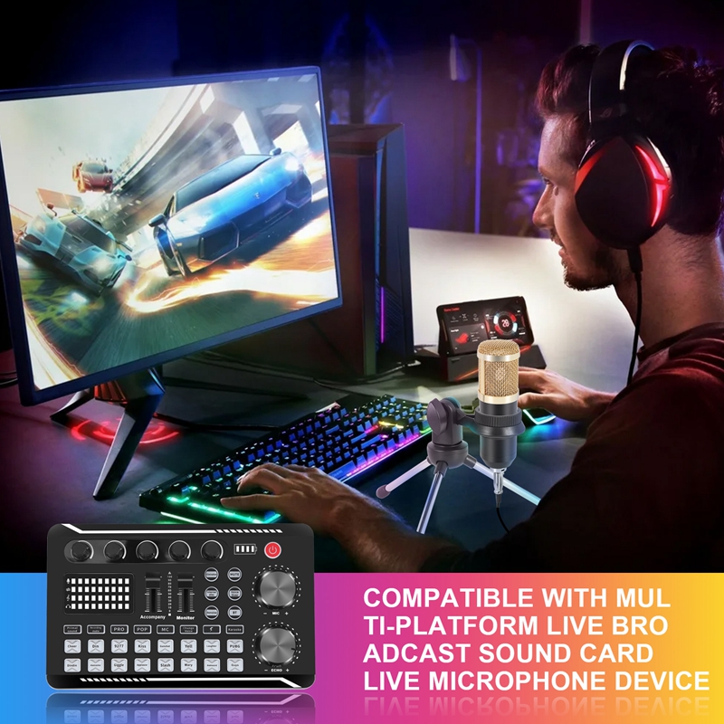 Kit Scheda Audio F998, Kit Mic - Streaming Mic Condenser recensione e prezzo
